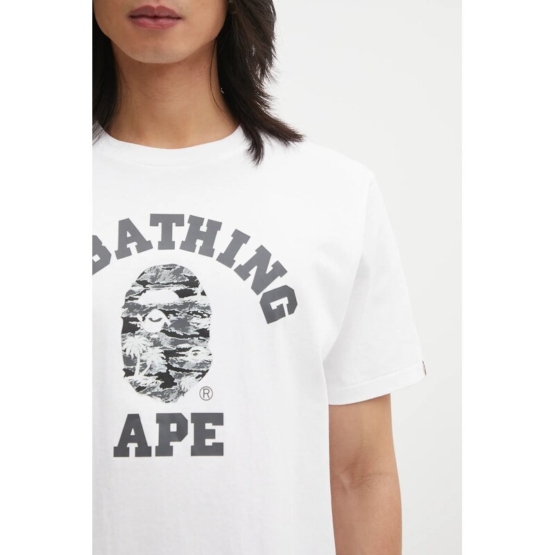Bavlněné tričko A Bathing Ape Palm Tree Camo College