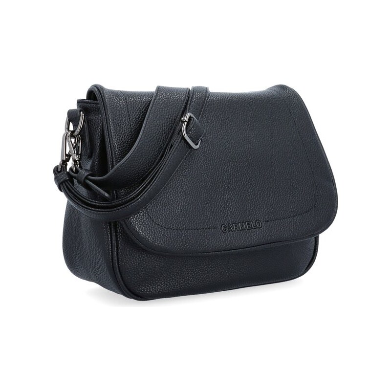 Crossbody kabelka s klopou odepínatelnými popruhy Famito 4361 C černá 110608500