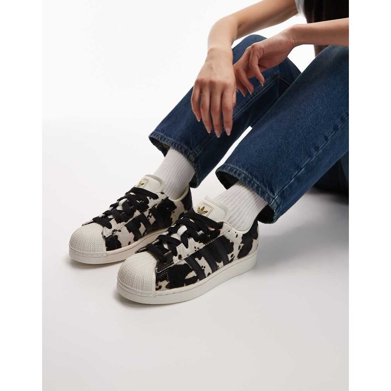 adidas Originals Superstar II trainers in cow-Multi
