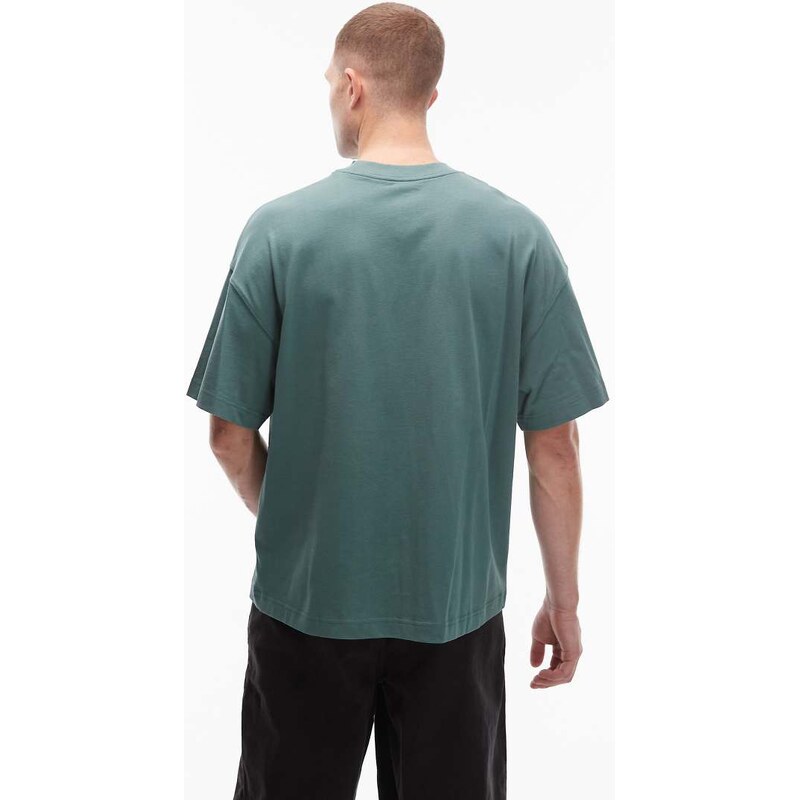 Carhartt WIP signature script boxy oversized t-shirt in washed green
