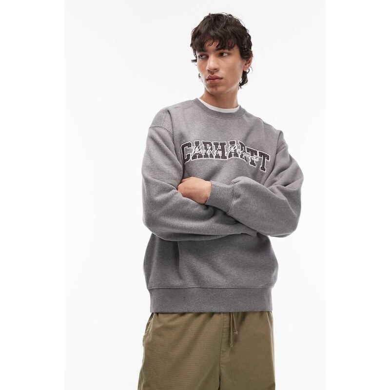 Carhartt WIP big school oversized sweatshirt in grey