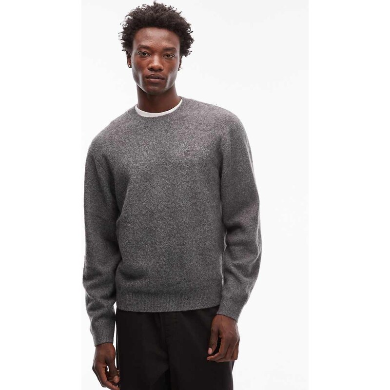 Carhartt WIP curtis knitted jumper in dark grey
