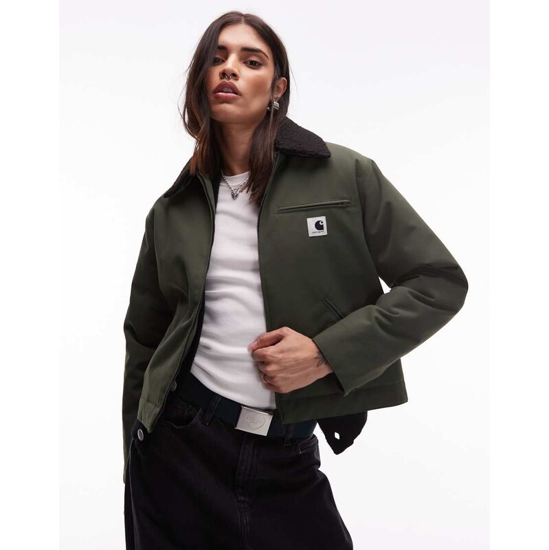 Carhartt WIP newkirk jacket in khaki green 110609219