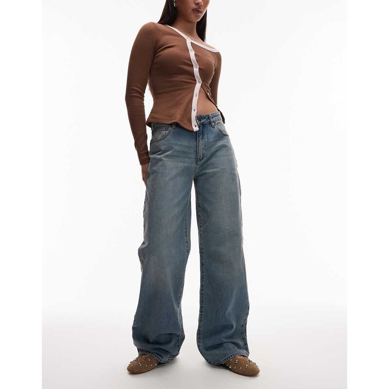 Abrand Jeans 95 mid rise baggy jeans in washed light blue 110609295