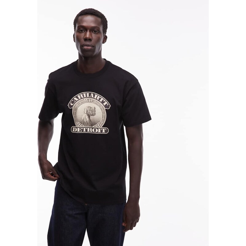 Carhartt WIP cold world relaxed t-shirt in black