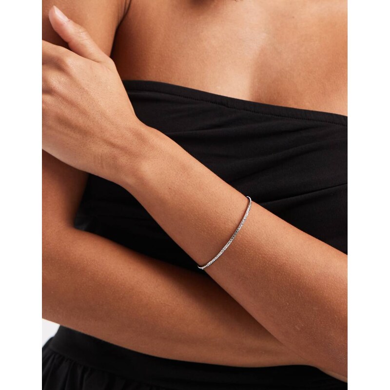 ASOS DESIGN friendship bracelet with toggle detail and sparkly