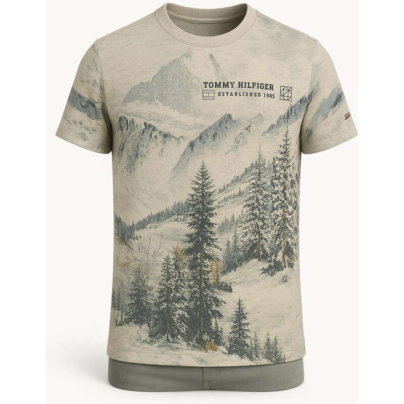 Tommy Hilfiger Pánské Tričko s Krátkým Rukávem Wildlife VELIKOST