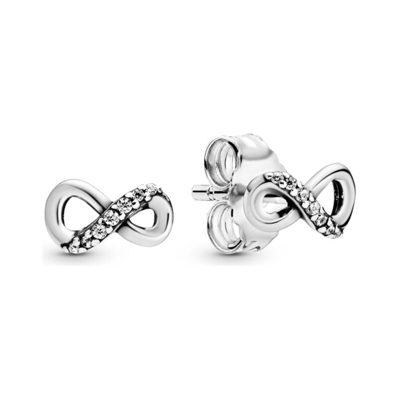 PANDORA stříbrné náušnice Třpytivé nekonečno 92572309