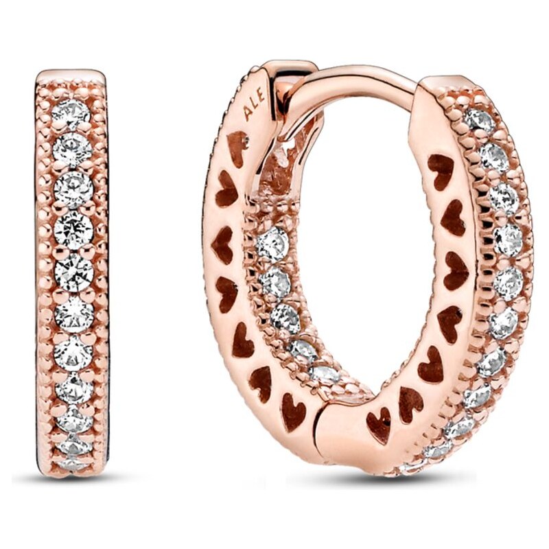 PANDORA náušnice Pavé srdce 92572330