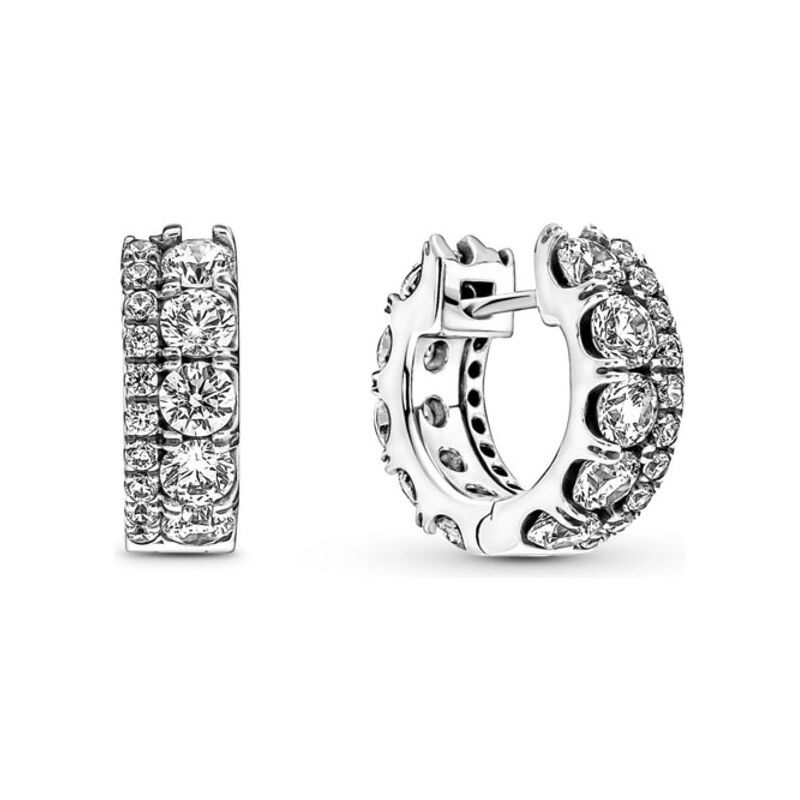 PANDORA náušnice Dvojitý pásek pavé 92572390