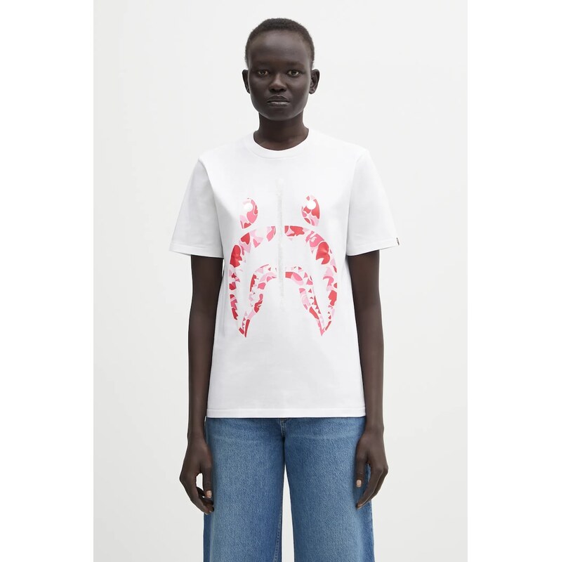 Bavlněné tričko A Bathing Ape ABC Camo Shark