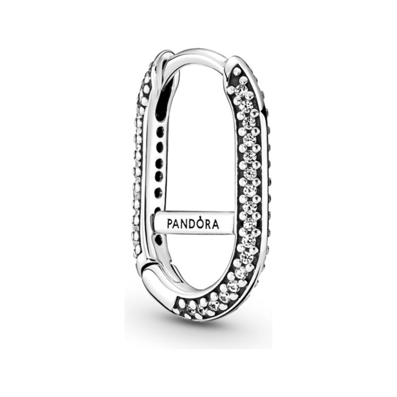 PANDORA ME stříbrná článková náušnice Pavé 92572386