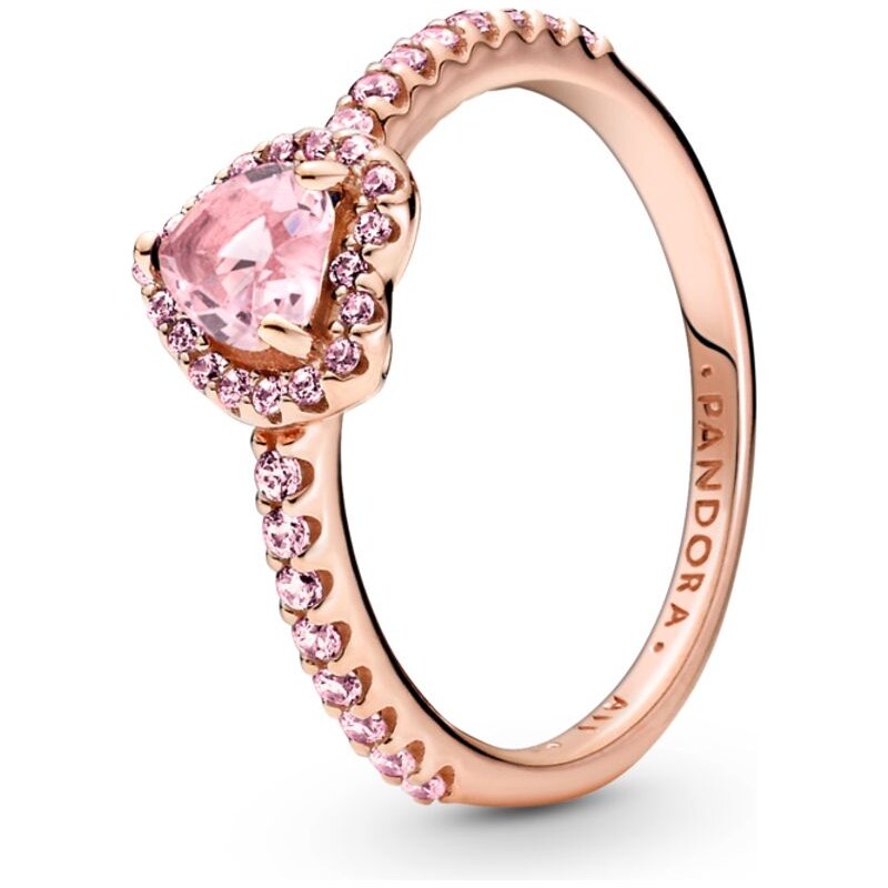 PANDORA prsten Třpytivé vyvýšené srdce 92572405