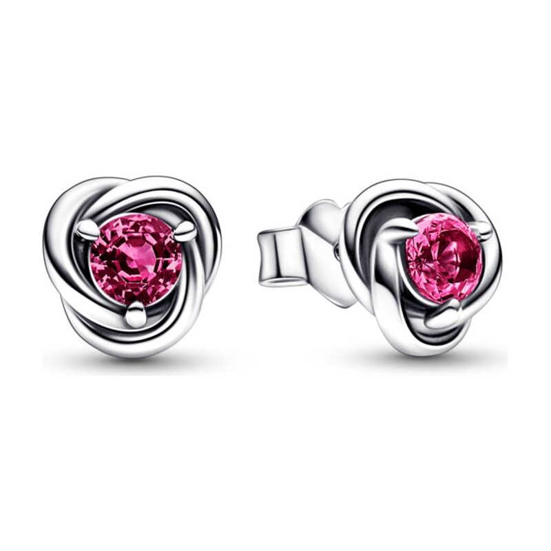 PANDORA náušnice Růžový kruh věčnosti 92572486