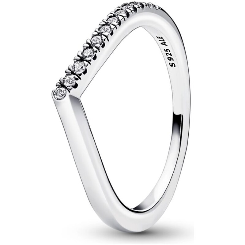 PANDORA prsten Timeless Třpytivá polovina přání 92572505