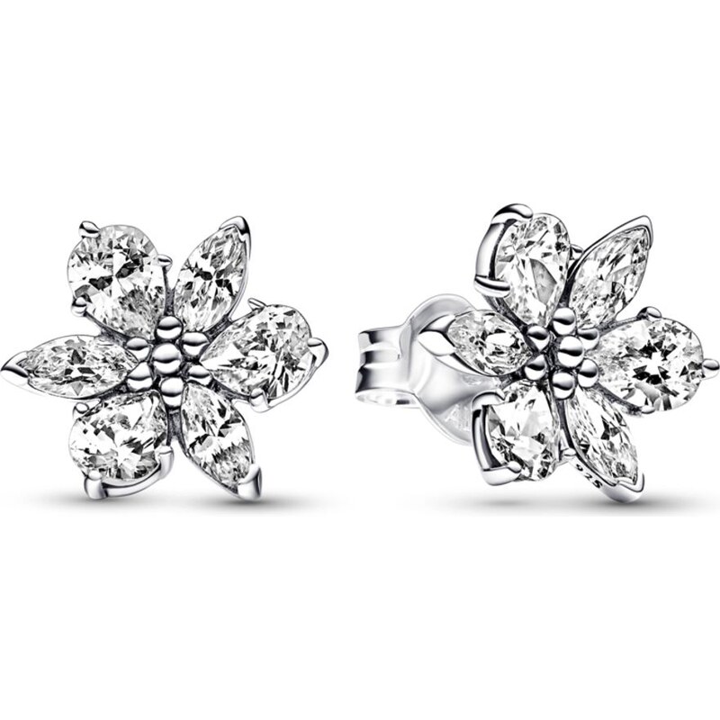 PANDORA stříbrné náušnice Třpytivý herbářový shluk 92572545