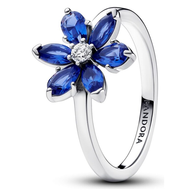 PANDORA prsten Třpytivý modrý herbářový shluk 92658627