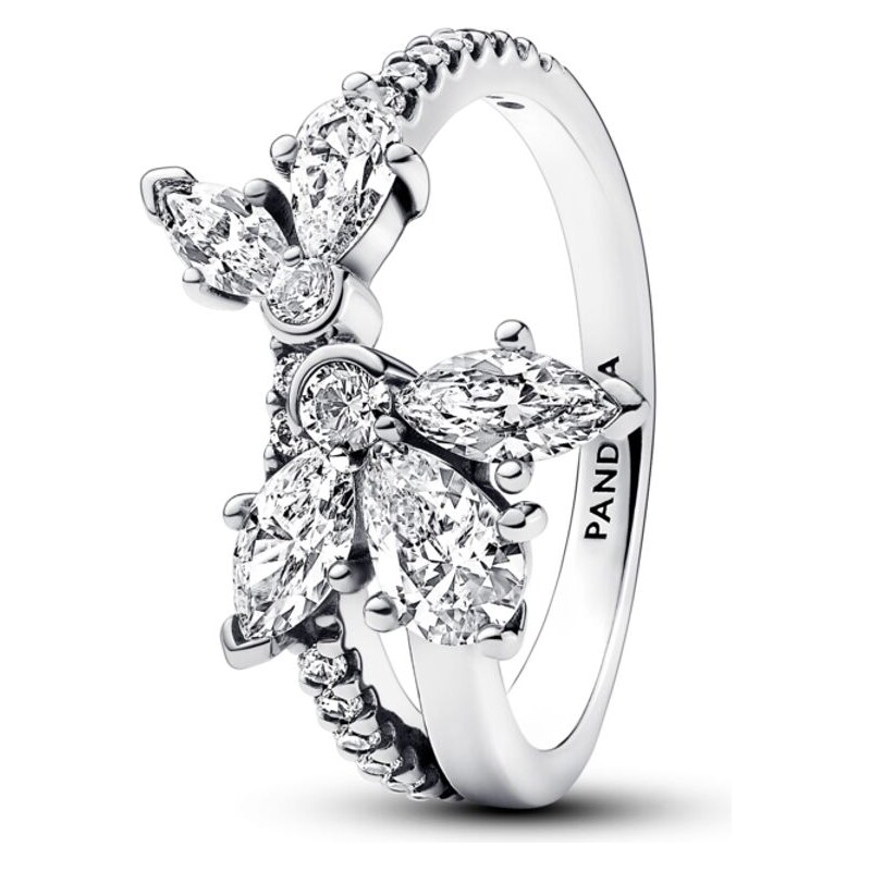 PANDORA prsten Třpytivý asymetrický herbářový shluk 92658630