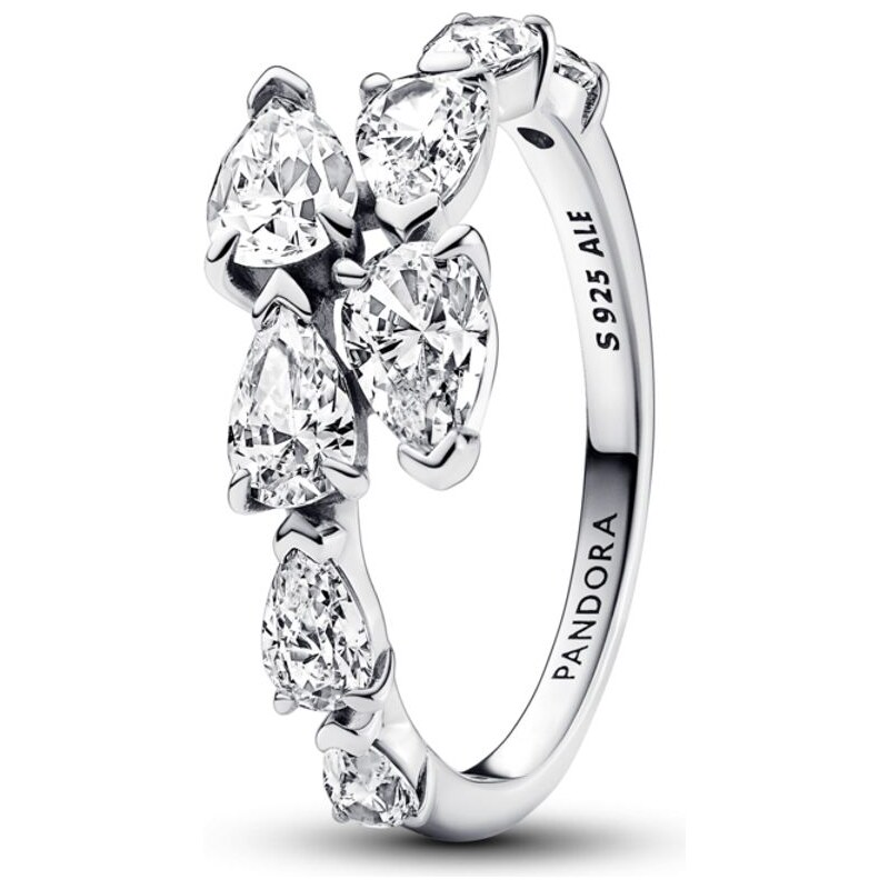 PANDORA prsten Překrývající se třpytivé kroužky 92658628