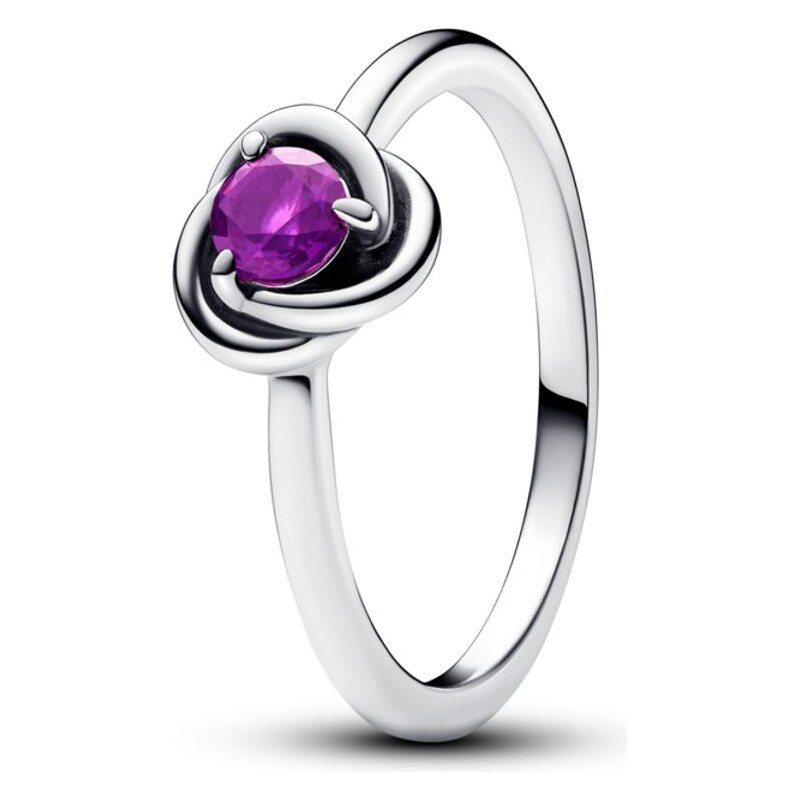 PANDORA prsten Fialový kruh věčnosti 92658634