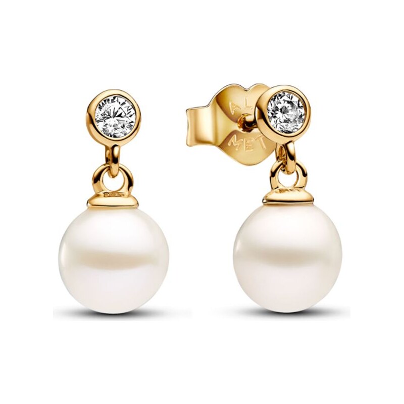 PANDORA visací náušnice Perla a kámen 92658680