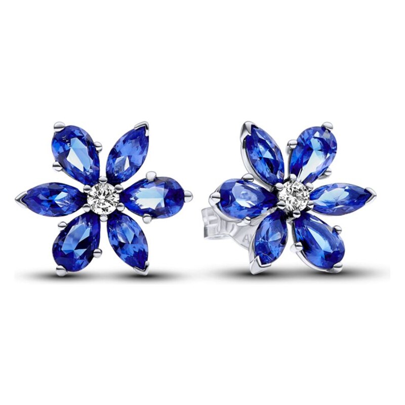 PANDORA náušnice Třpytivý modrý herbářový shluk 92685050