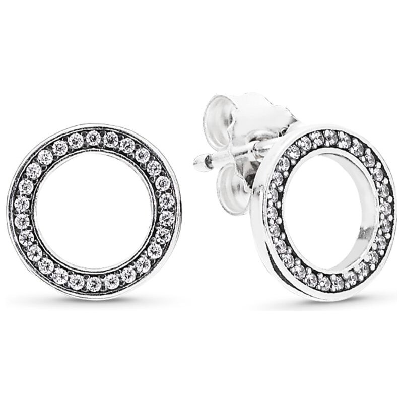PANDORA stříbrné náušnice Navždy PANDORA 100609828