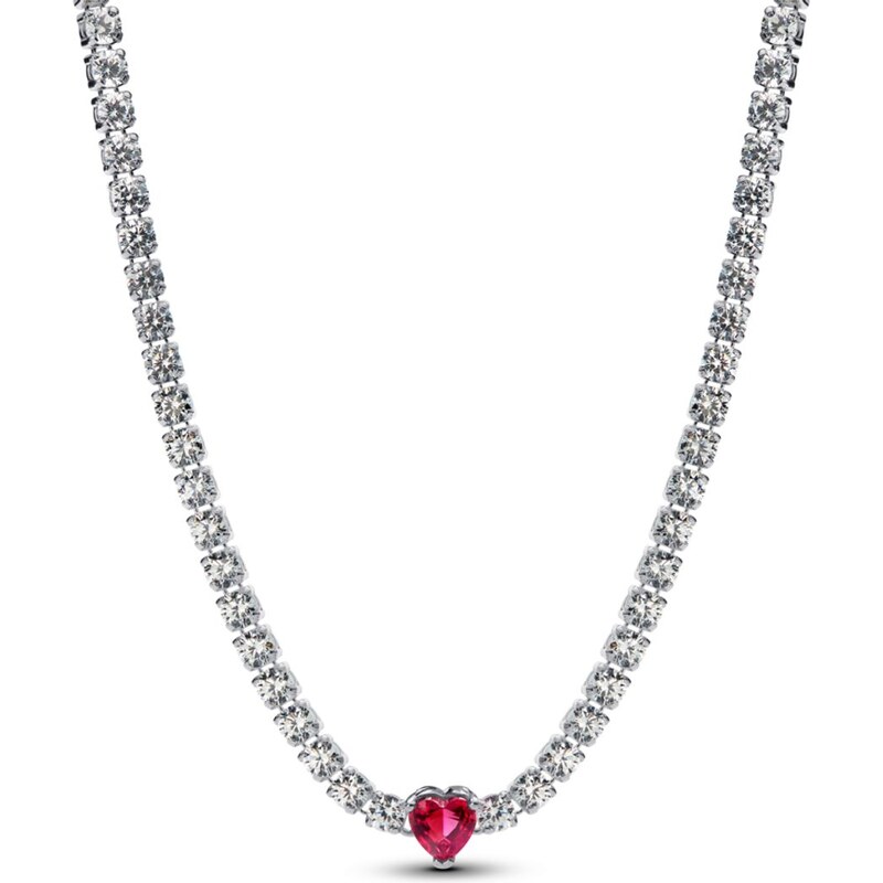 PANDORA přiléhavý náhrdelník choker Srdce s aureolou 100791146