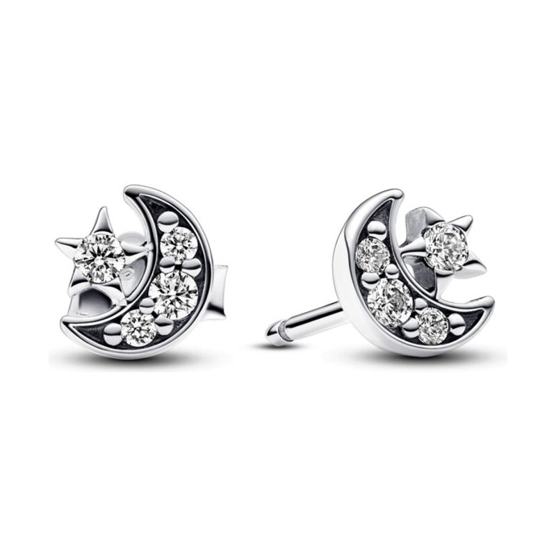 PANDORA náušnice Třpytivý měsíc a hvězda 94815756