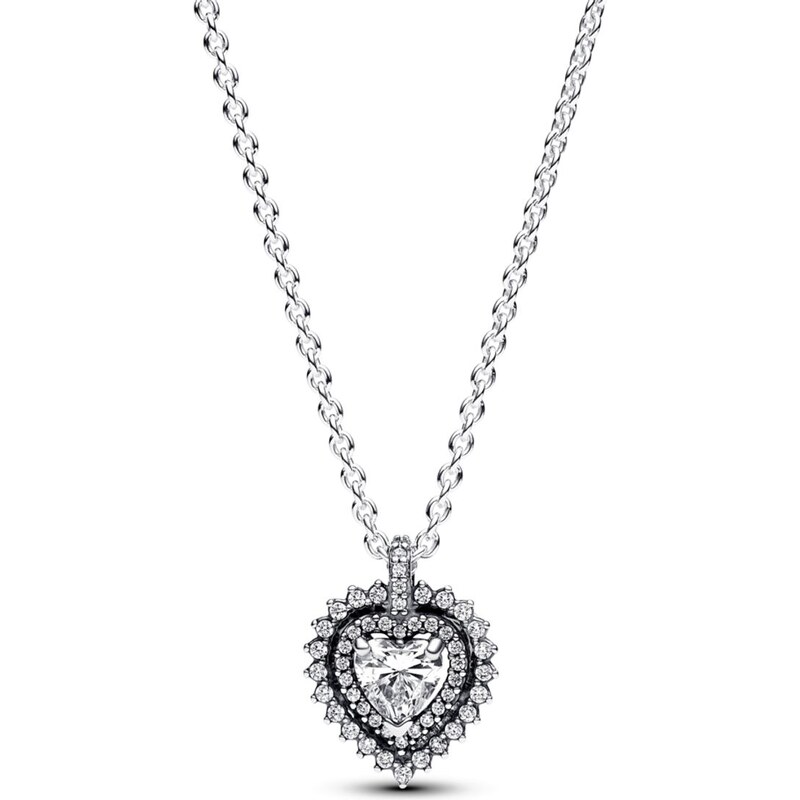 PANDORA náhrdelník s přívěskem Zářivé srdce 92658645