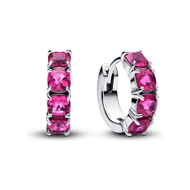 PANDORA Kruhové náušnice růžové 106259322