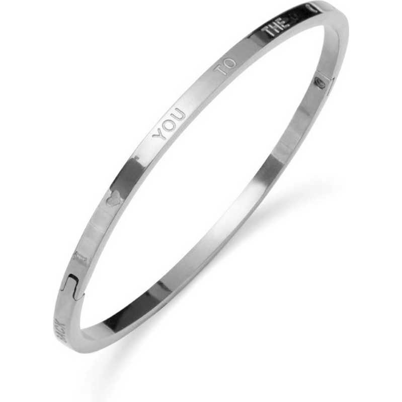 SYLVIENE Pevný náramek I LOVE YOU TO THE MOON Silver 110610735
