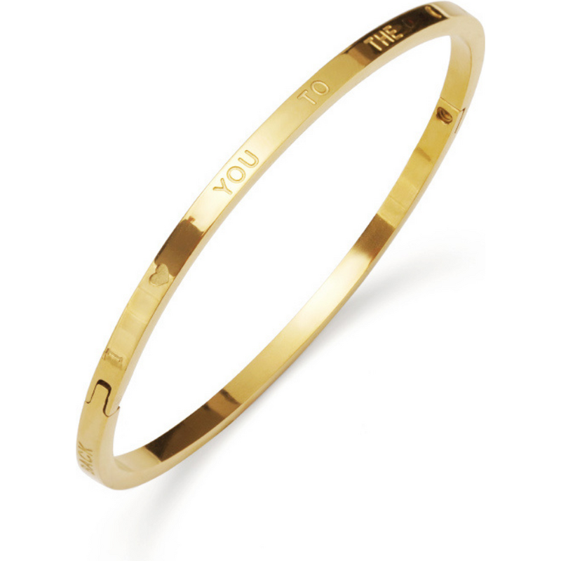 SYLVIENE Pevný náramek I LOVE YOU TO THE MOON Gold 110610734