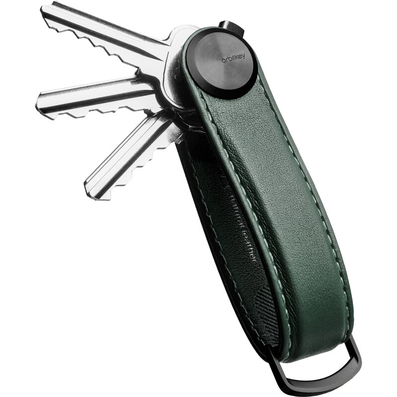 Kožená klíčenka Orbitkey Pro Evergreen zelená