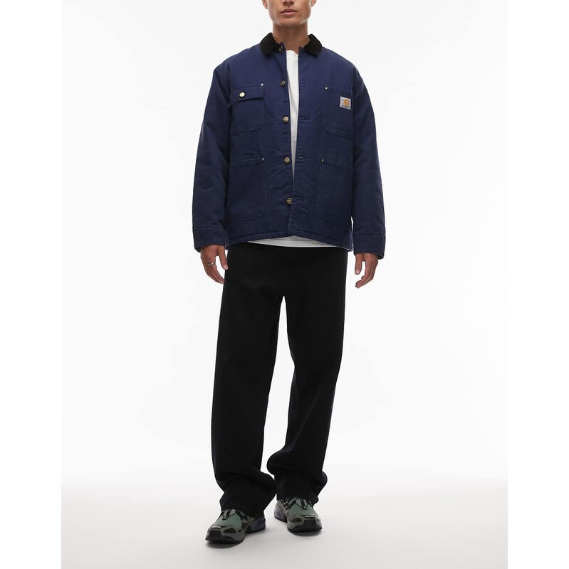 Carhartt WIP landon loose tapered denim jeans in dark navy