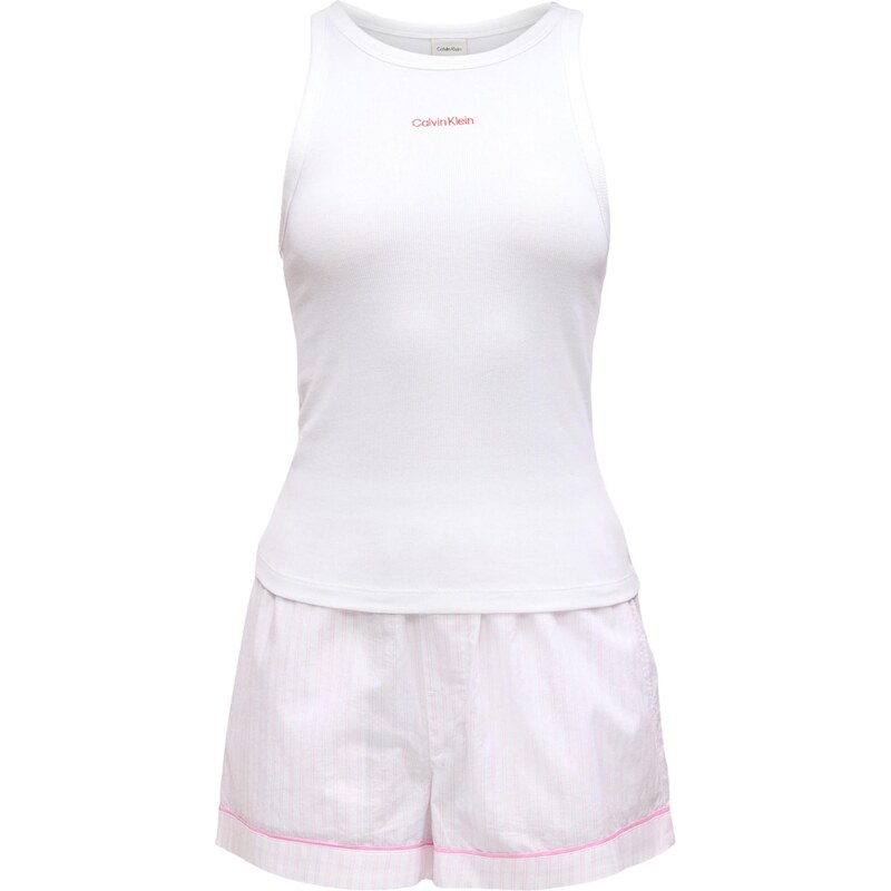 Calvin Klein Underwear Pyžamo světle růžová / červená / bílá 110615765