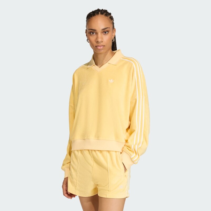 Adidas Polokošile TERRY TOWEL V NECK LONG SLEEVES 110615832