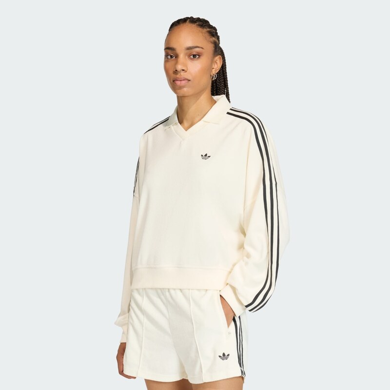 Adidas Polokošile TERRY TOWEL V NECK LONG SLEEVES 110615833