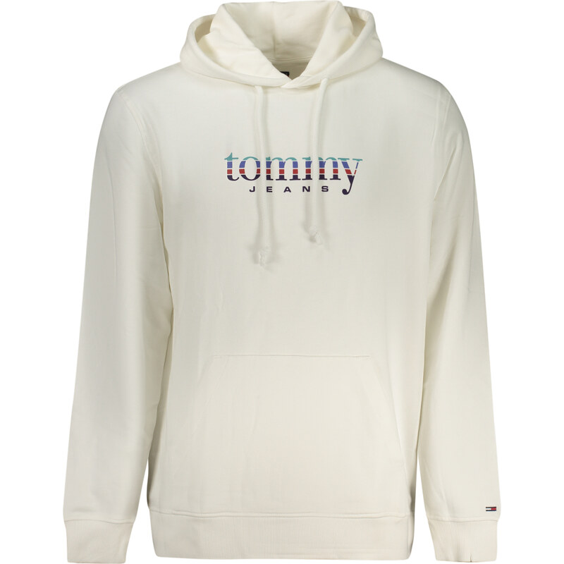 Tommy Hilfiger Bílá mMikina s kapucí Tommy Jeans