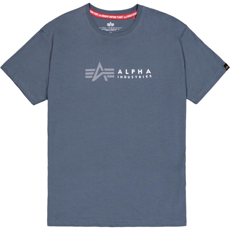 ALPHA INDUSTRIES Tričko modrá / bílá