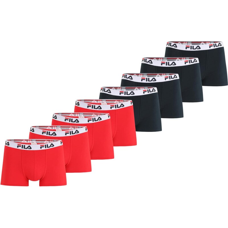 FILA Boxerky červená / černá / bílá