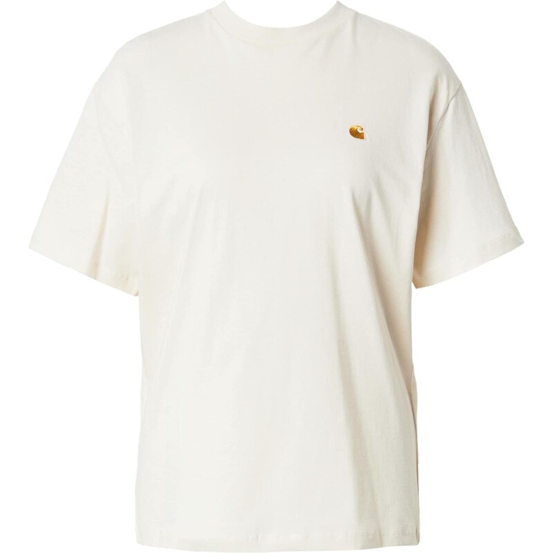Carhartt WIP Tričko Chase zlatá / přírodní bílá