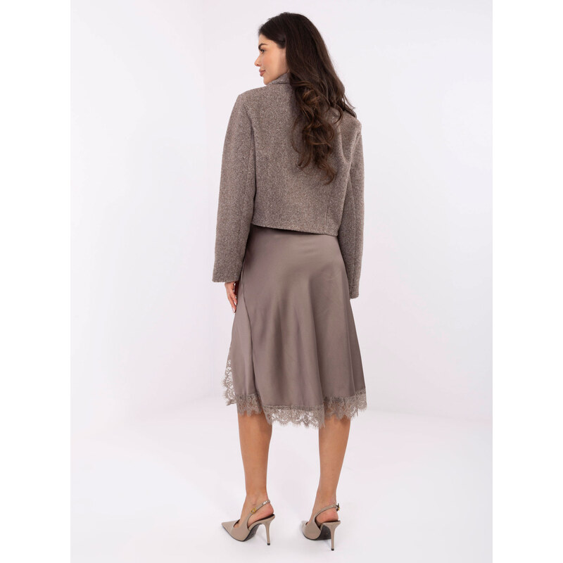 RUE PARIS Jacket-IT-KR-FL9730.23-dark beige 110620528