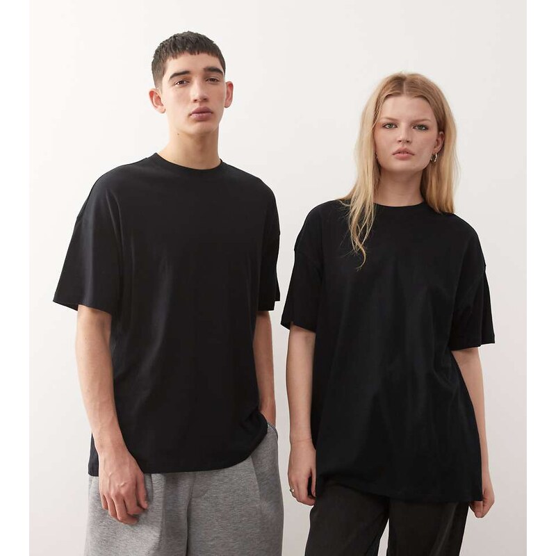 COLLUSION Unisex black t-shirt