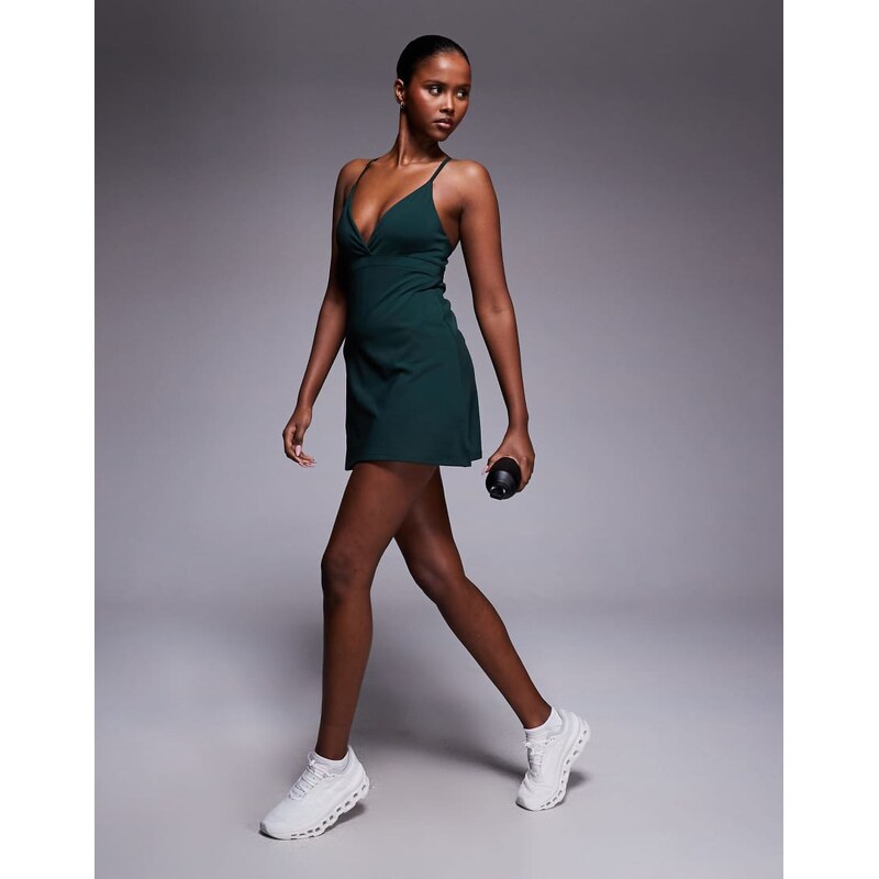 4505 Tennis active tennis dress with under short in pine-Green 115519218