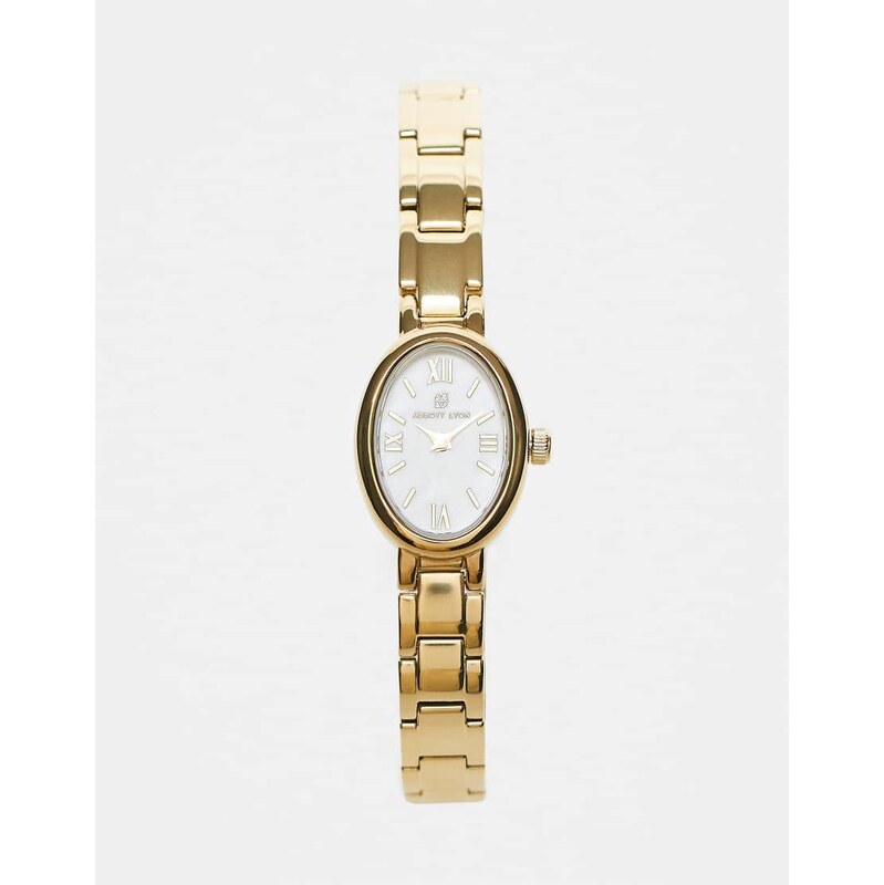 Abbott Lyon gold mini oval watch 114377473