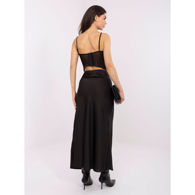 Italy Moda Černá maxi sukně
