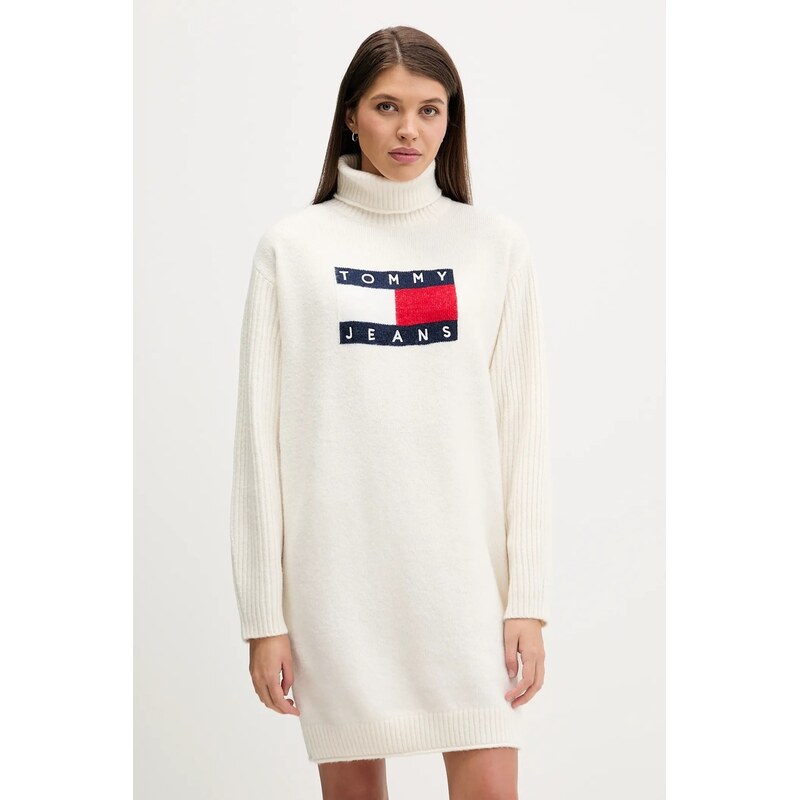Tommy Jeans Šaty z vlněné směsi Tommy Jeans