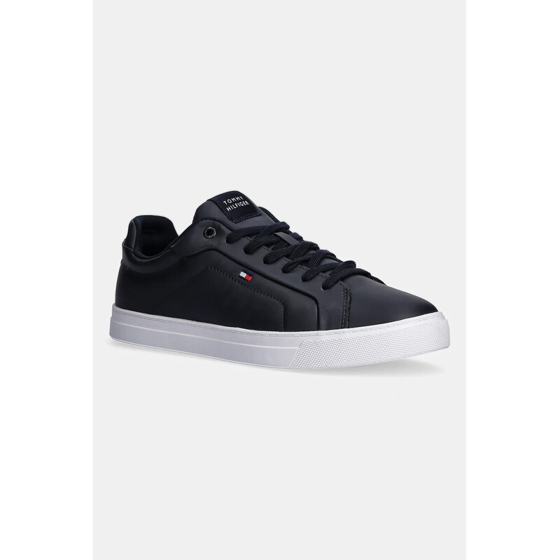 Kožené sneakers boty Tommy Hilfiger ICON COURT LTH FLAG ESS