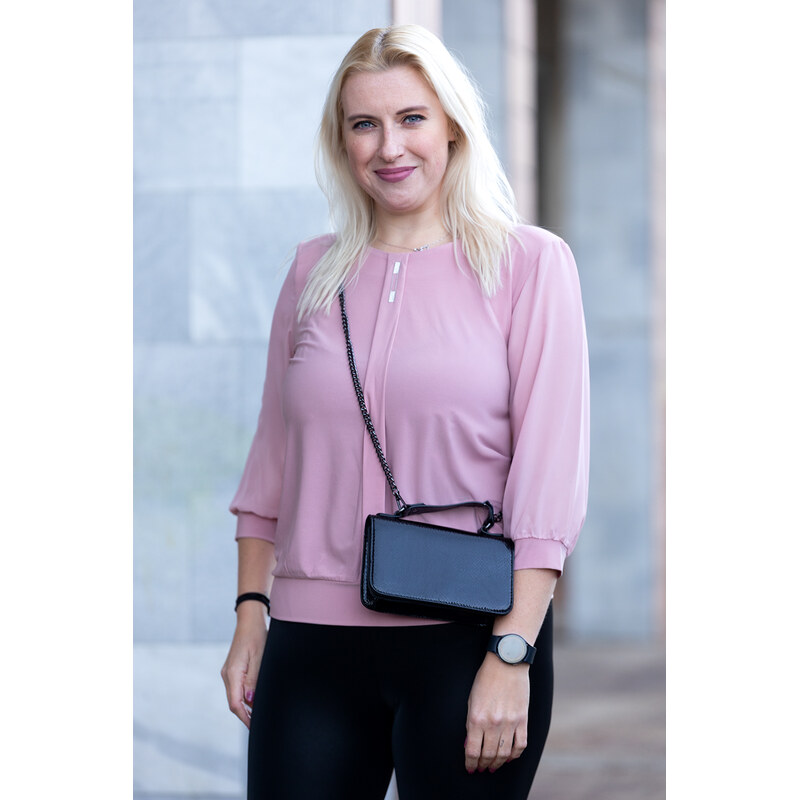 MAGWA Elegantní halenka ARIELA Barva: Pudrová, Velikost: M